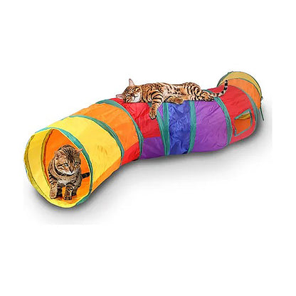 Túnel Para Gato Plegable Y Colorido Juguete